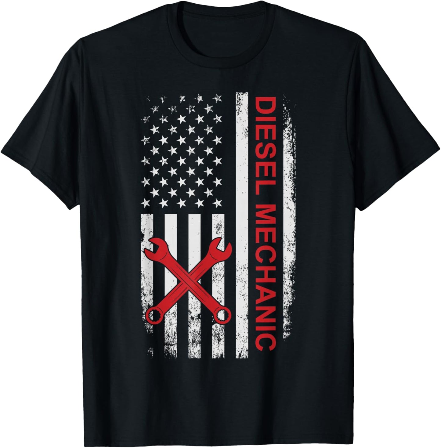 Mechanic Garage American Flag Auto Car Mechanic T-Shirt - T-Shirt | Black