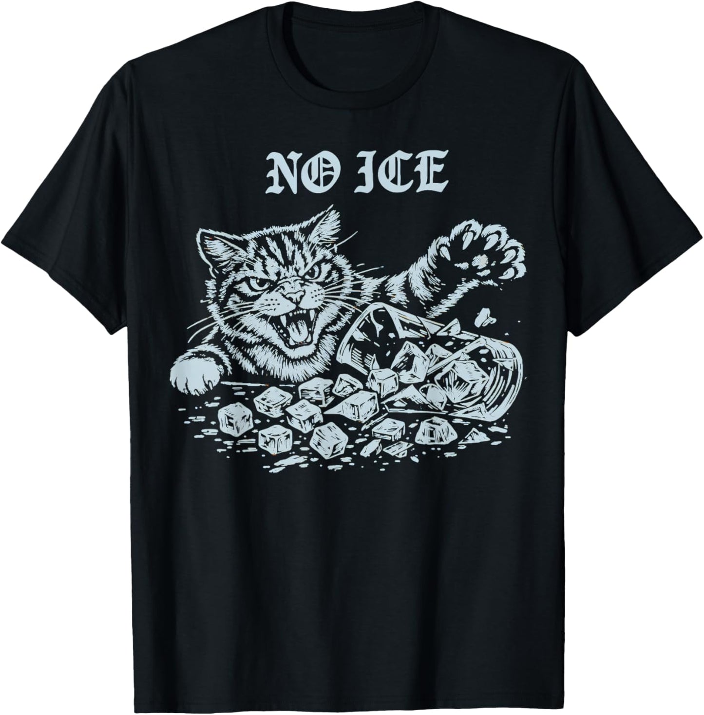No Ice Please Funny Cat Meme Men Women T-Shirt - T-Shirt | Black