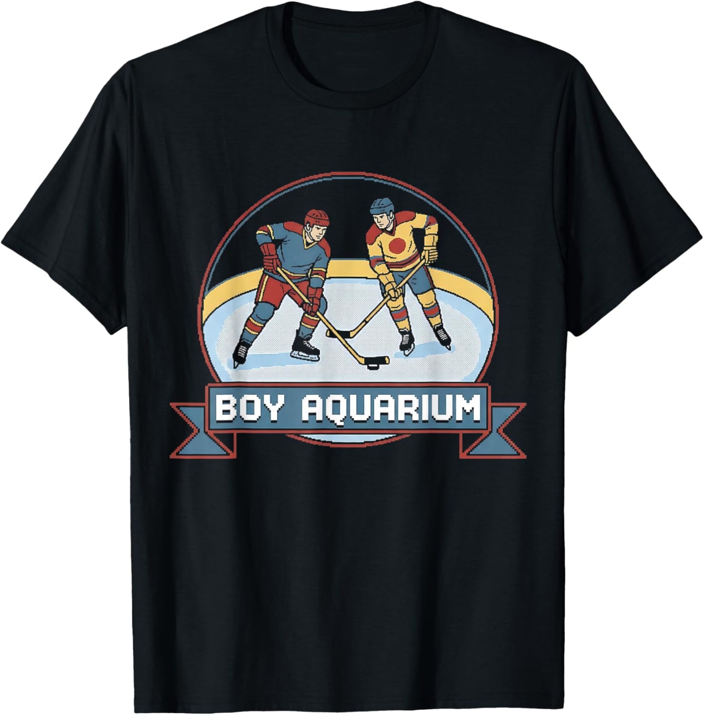 Boy Aquarium Hockey Shirt T-Shirt - T-Shirt | Black