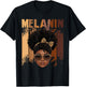 Afrocentric Pride Melanin Queen with Leopard Black History T-Shirt - T-Shirt | Black