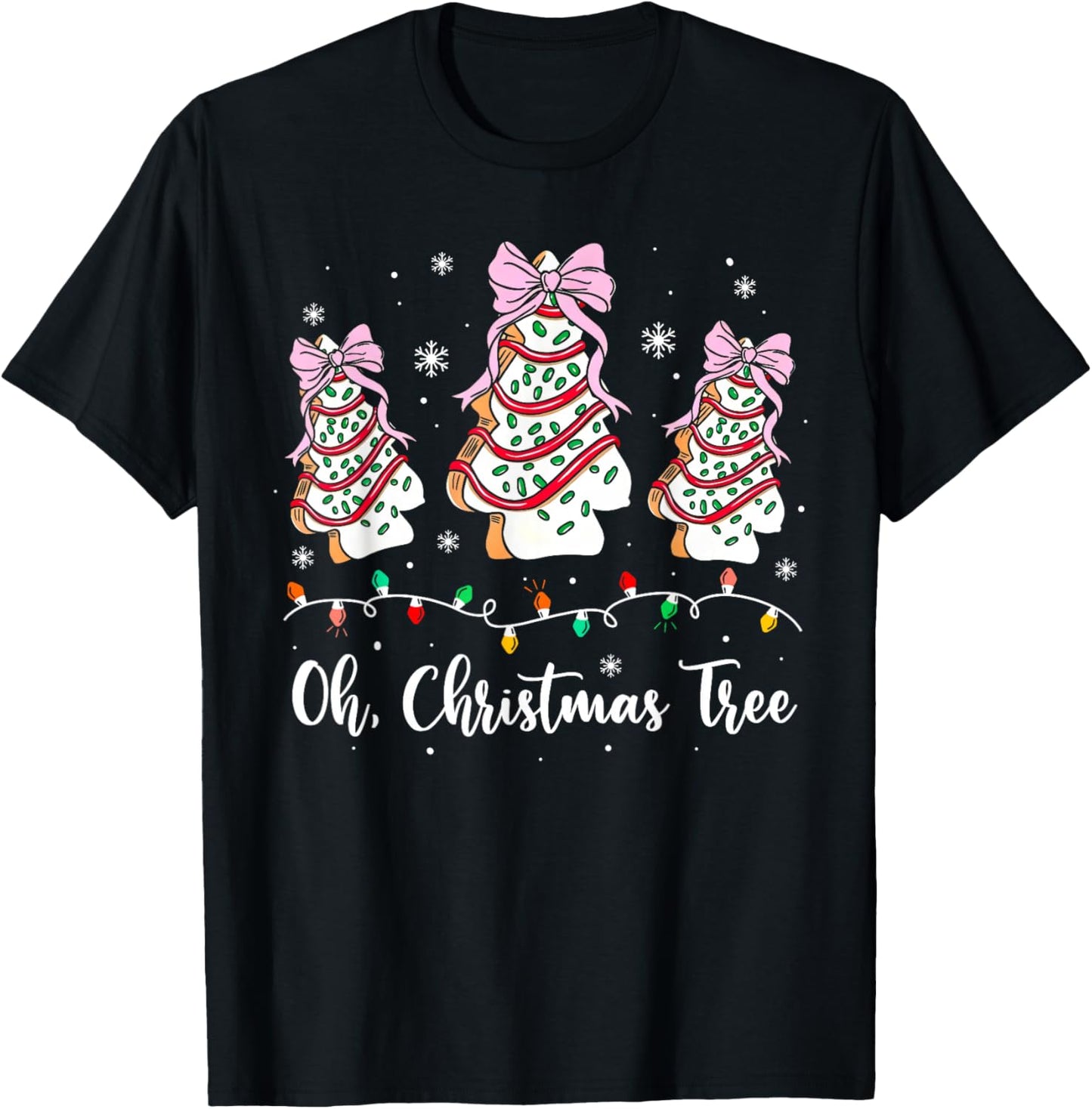 Groovy Oh Christmas Tree Cakes Debbie Beckey Jen Cake Lovers T-Shirt - T-Shirt | Black