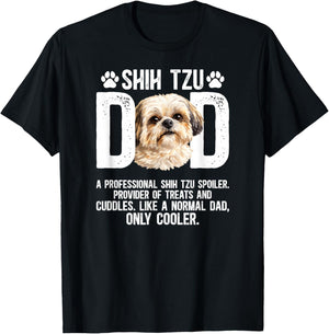 Shih Tzu Dad Definition Dad of A Shih Tzu Father T-Shirt - T-Shirt | Black