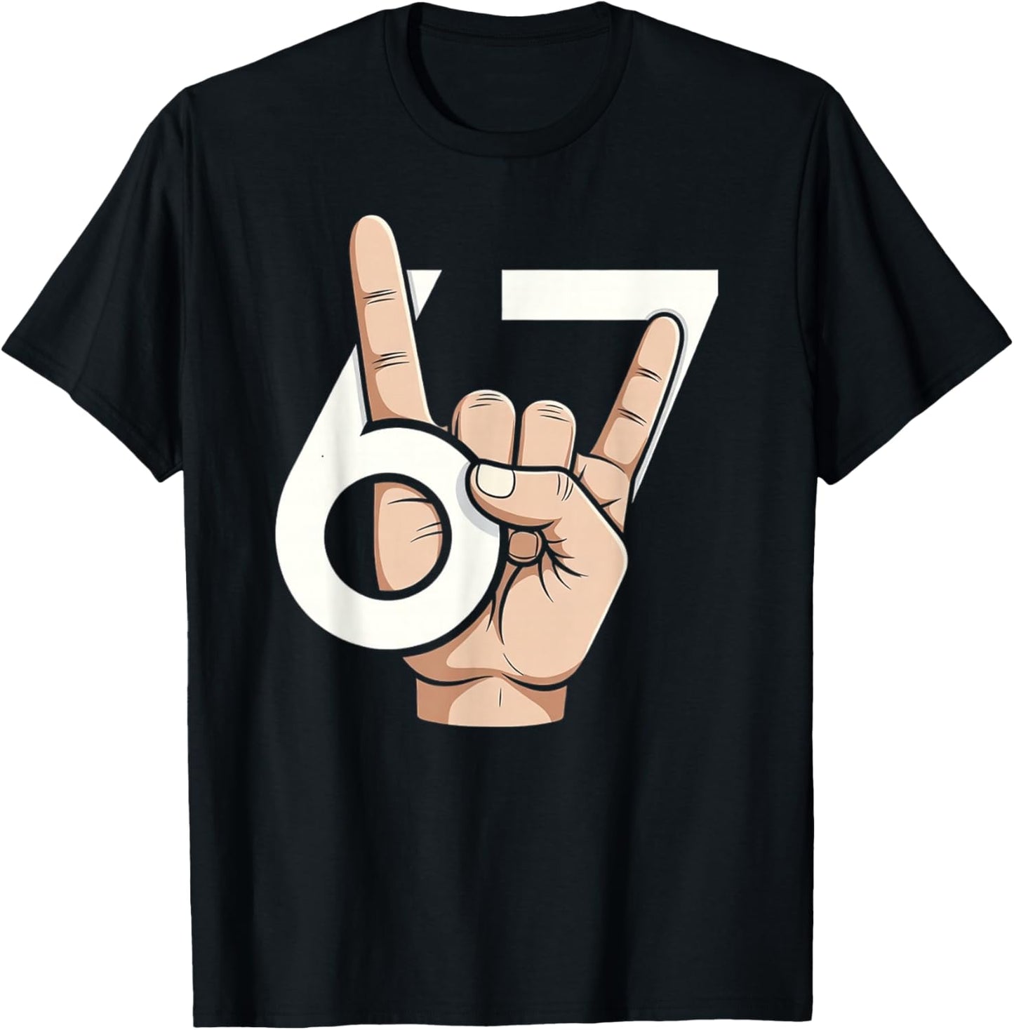 67 Meme T-Shirt - T-Shirt | Black