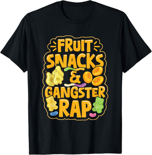 Fruit Snacks & Gangster Rap T-Shirt - T-Shirt | Black