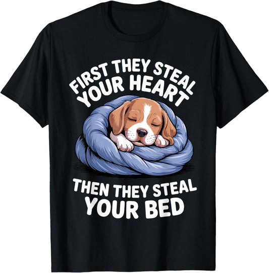 Funny Beagle Design Women Hound Beagle Dog Lovers T-Shirt - T-Shirt | Black