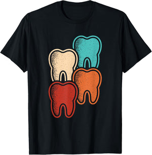 Retro Dental Assistant Vintage Tooth Hygienist Dentist Men T-Shirt - T-Shirt | Black