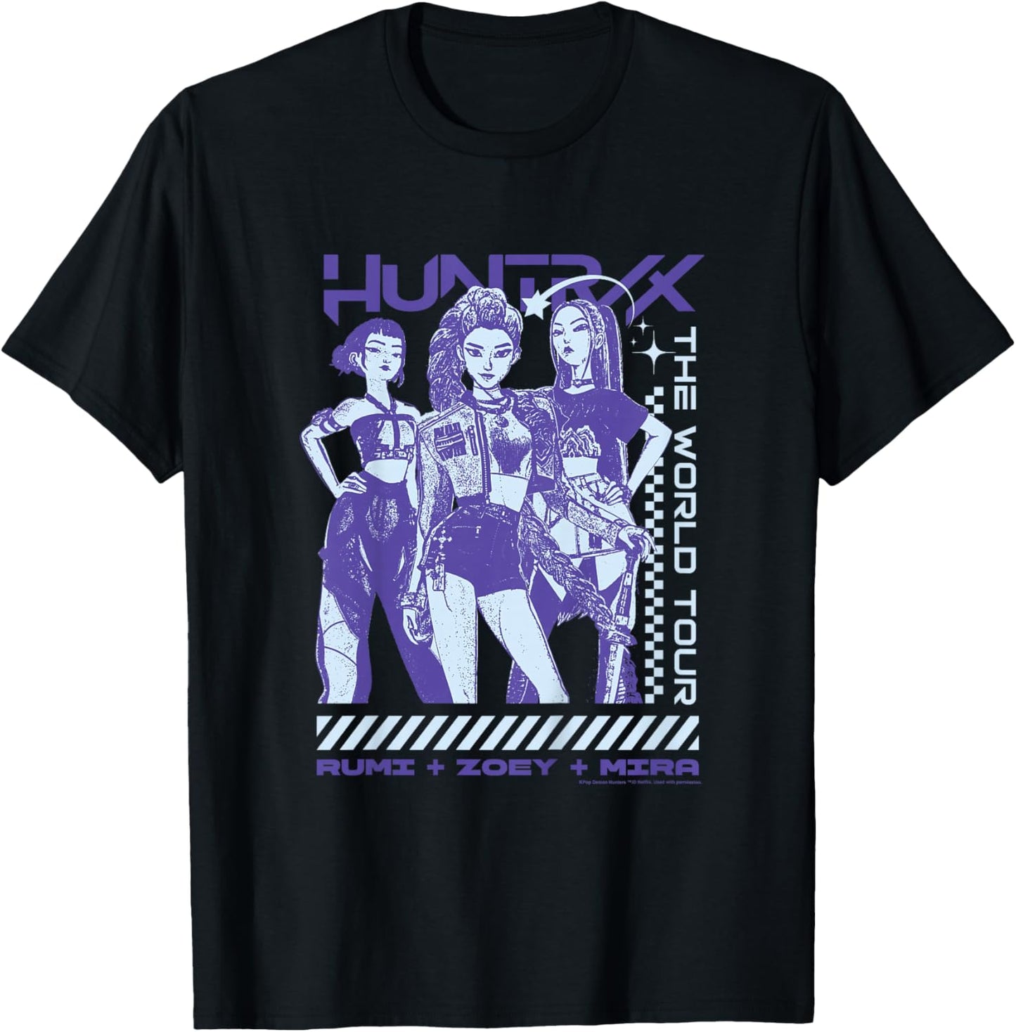 Kpop Demon Hunters Halloween Huntrix The World Tour T-Shirt - T-Shirt | Black