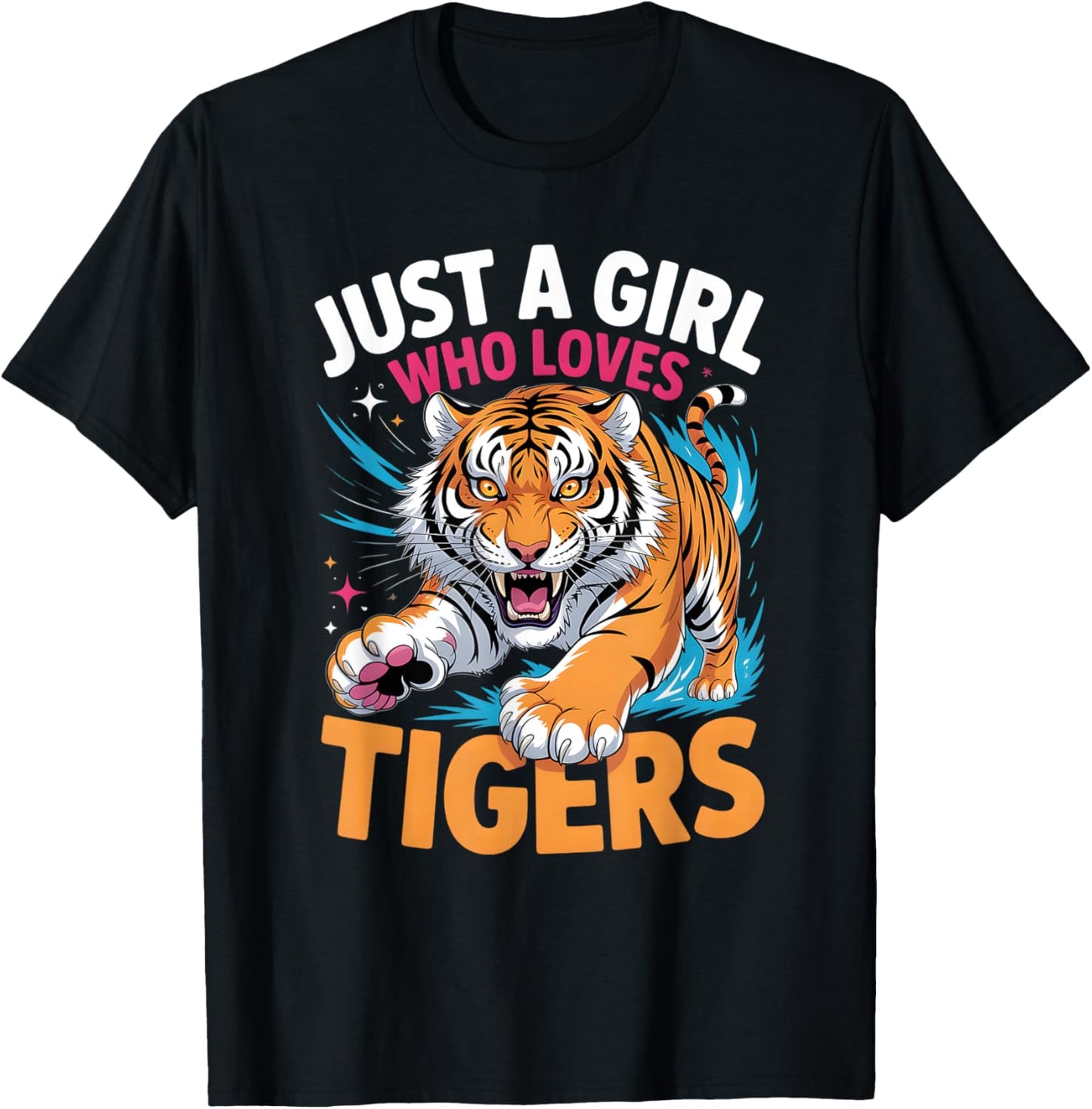 Girls Tiger T-Shirt - T-Shirt | Black