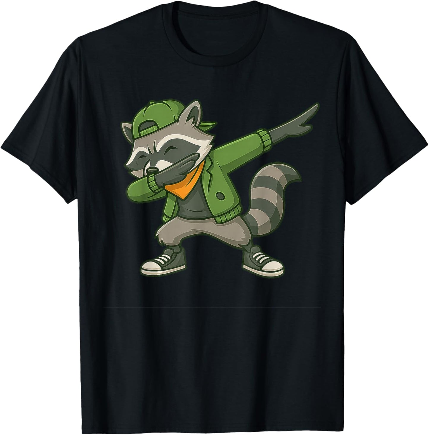 Raccoon Dab Streetwear Classic Funny Gifts Women Kid T-Shirt - T-Shirt | Black