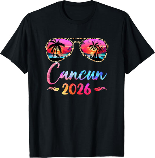 Cancun Vacation 2026 Matching Group Family Summer Trip T-Shirt - T-Shirt | Black