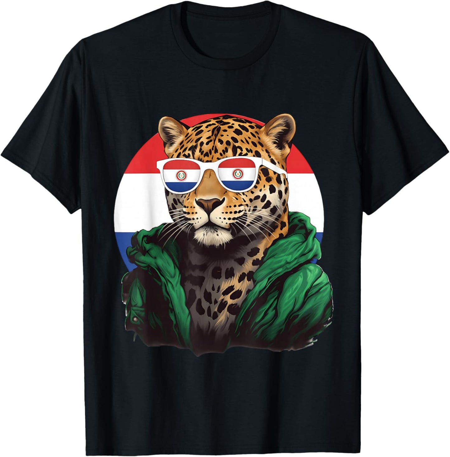 Paraguay Flag Leopard Paraguayan Roots T-Shirt - T-Shirt | Black