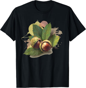 Amazing Nature Chestnut in Fall for Boys and Girls T-Shirt - T-Shirt | Black