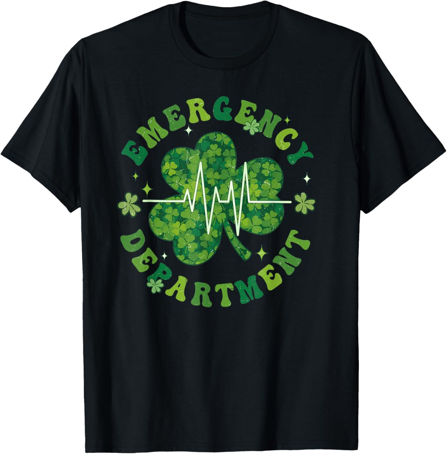 Emergency Department Nurse St Patrick's Day Nursing School T-Shirt - T-Shirt | Black