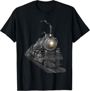 Steam Locomotive 4014 Train Engine Vintage Railroad Boys T-Shirt - T-Shirt | Black