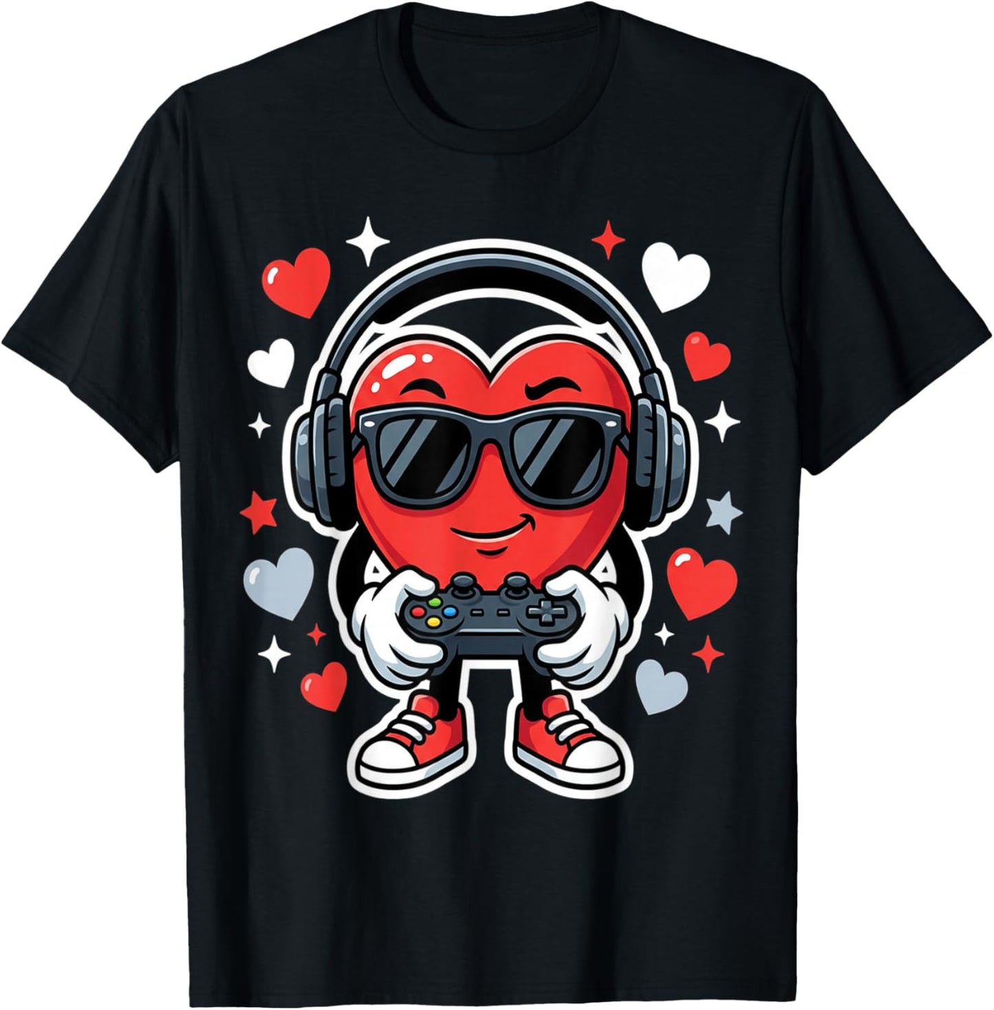 Video Game Kids Valentine Gamer Boys Hearts Toddler T-Shirt - T-Shirt | Black