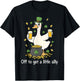 Off to Get Little Silly Irish Goose Beer Drinking Shamrock T-Shirt - T-Shirt | Black