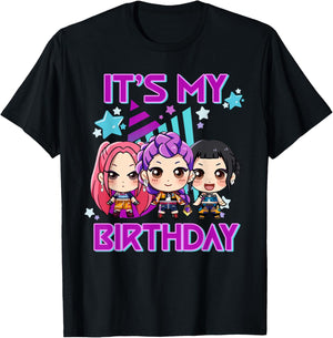 It's My Birthday K pop Kids Birthday Girls K-pop T-Shirt - T-Shirt | Black