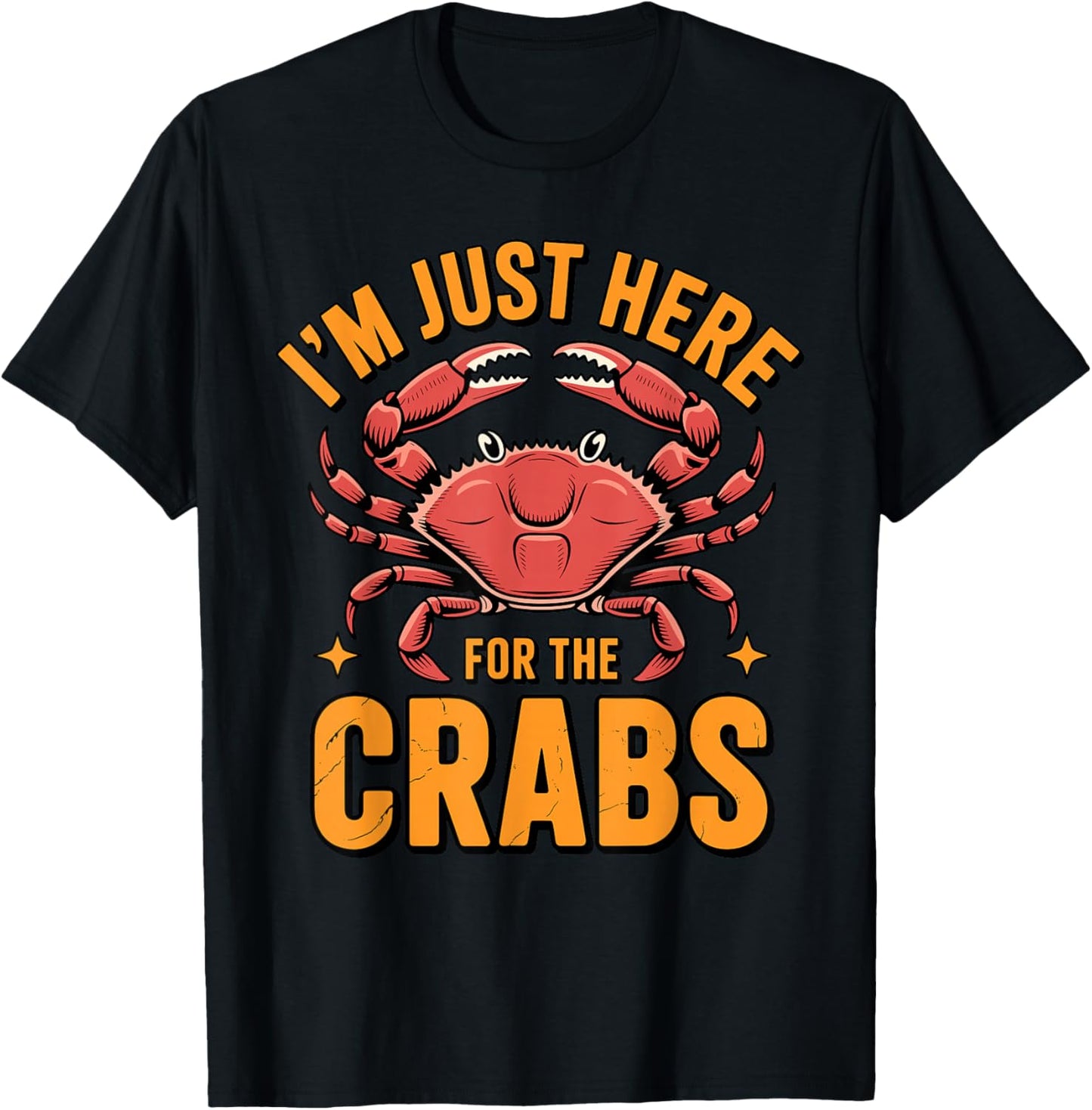 Funny Crab Design Women Adult Crab Seafood Crab Love T-Shirt - T-Shirt | Black