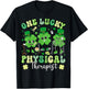 Groovy One Lucky Physical Therapist St Patrick's Day Therapy T-Shirt - T-Shirt | Black