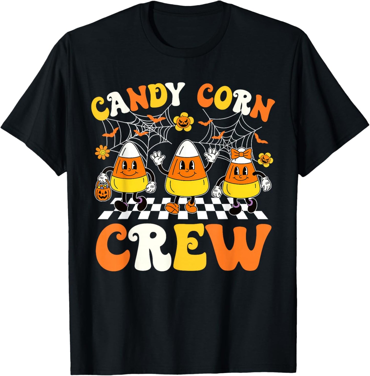 Candy Corn Crew Team Squad Matching Halloween Costume T-Shirt - T-Shirt | Black