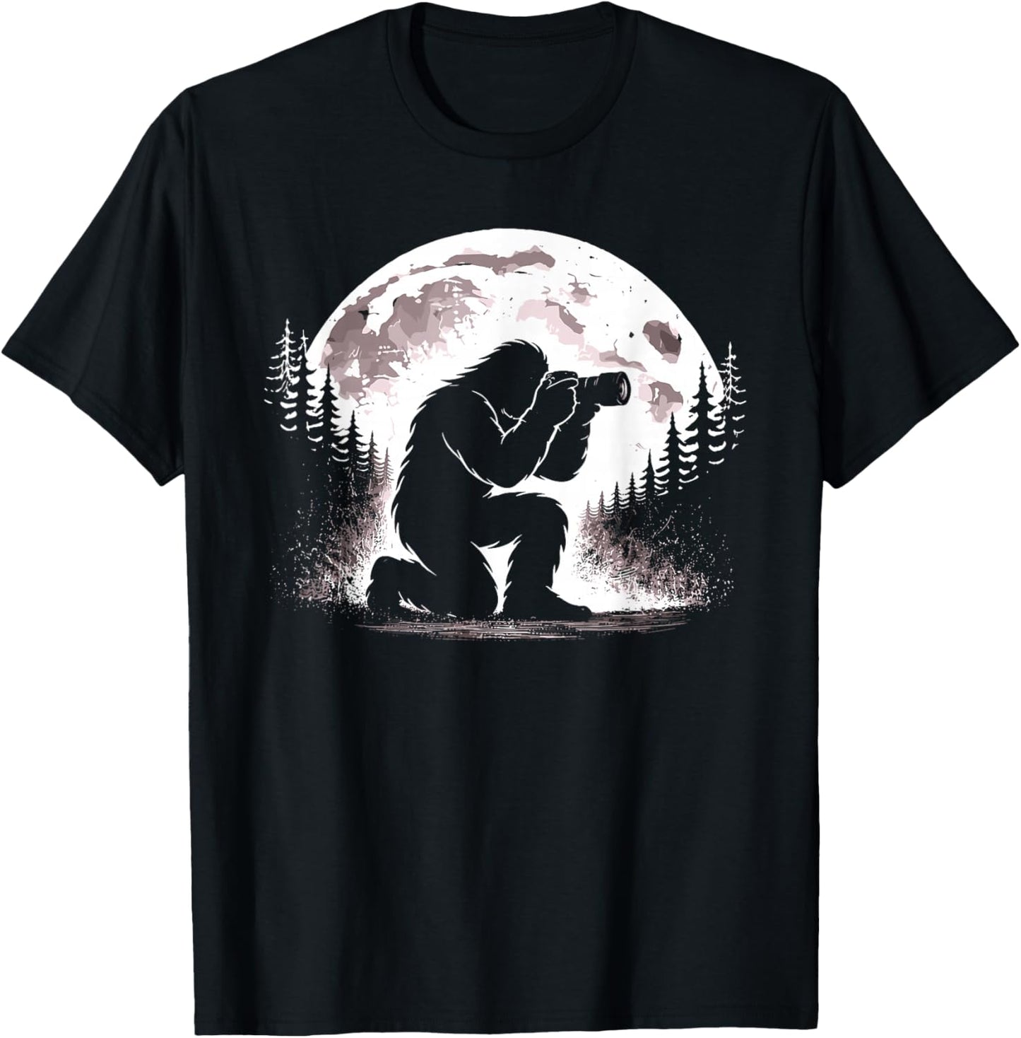 Bigfoot Photographer Hobby T-Shirt - T-Shirt | Black