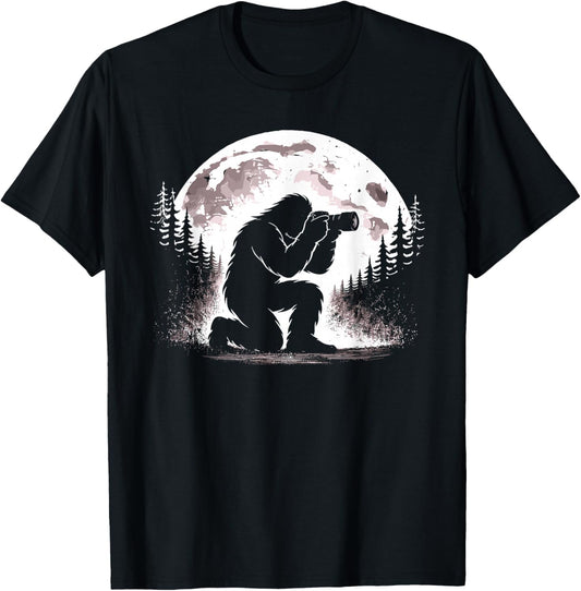 Bigfoot Photographer Hobby T-Shirt - T-Shirt | Black