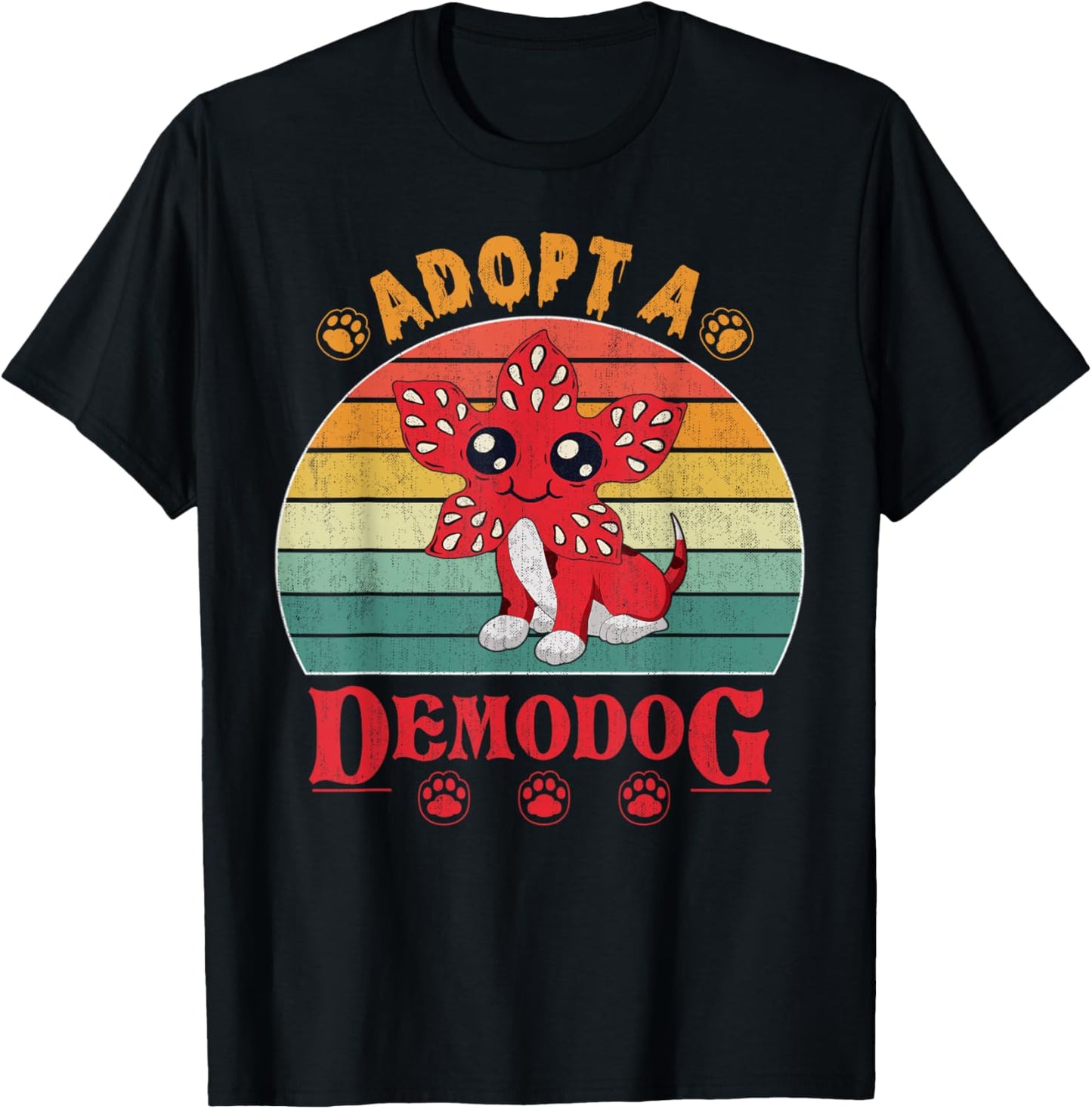 Adopt a demodog Funny Dog Lovers Women Kids T-Shirt - T-Shirt | Black