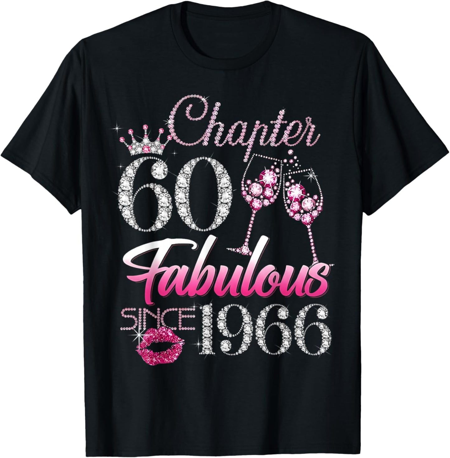 Chapter 60 Fabulous Since 1966 60Th Birthday Ladies Women T-Shirt - T-Shirt | Black