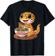 Funny Lizard Reptile Leopard Gecko Eating Ramen Japanese T-Shirt - T-Shirt | Black