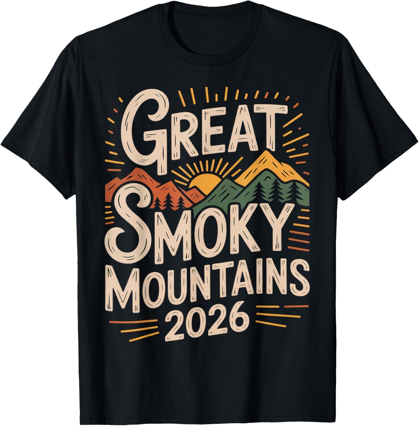 Gatlinburg Smoky Mountains 2026 Family Vacation T-Shirt - T-Shirt | Black