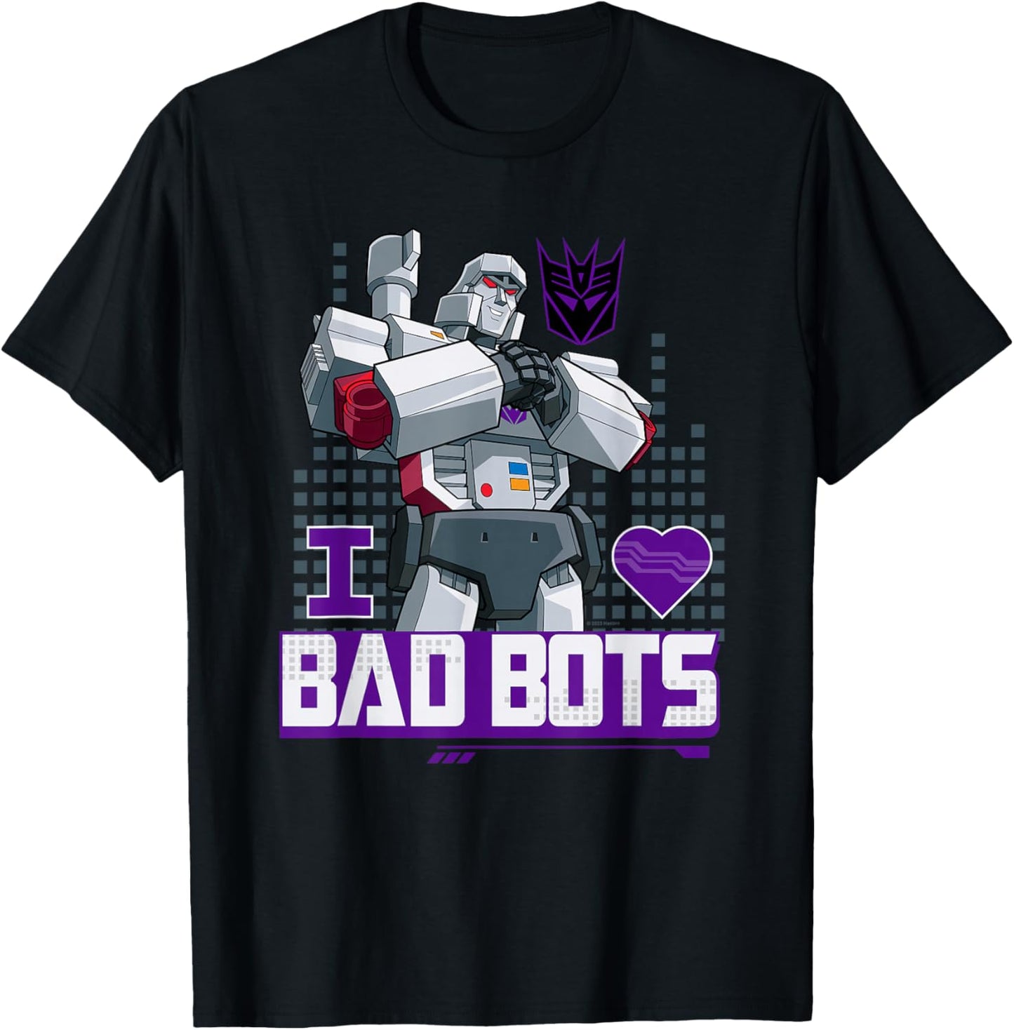 Transformers Valentine's Day Megatron I Love Bad Bots T-Shirt - T-Shirt | Black