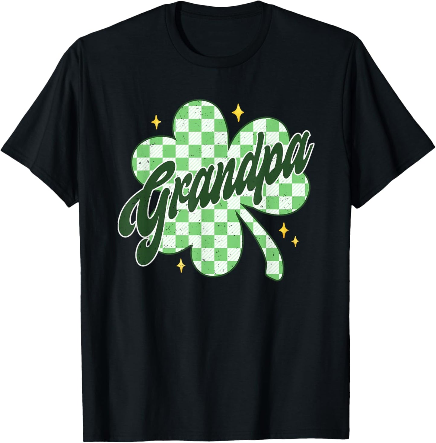 Funny Grandpa St Patrick's Day Shamrocks T-Shirt - T-Shirt | Black