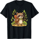 Cute Raccoon Backpacker Forest Camping Kids T-Shirt - T-Shirt | Black