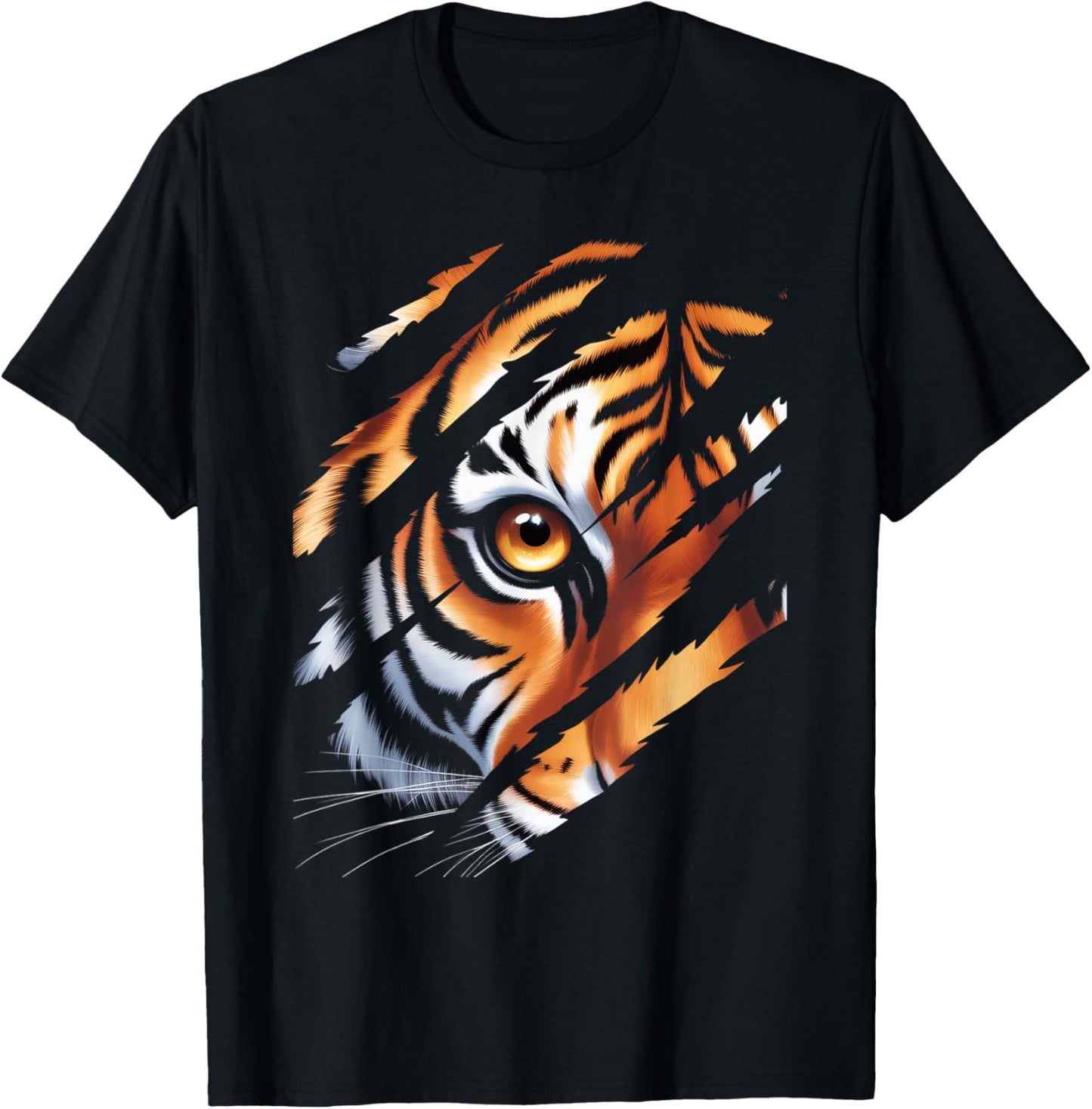 Tiger Eye Safari Zoo Wildlife Animal Lover Costume Kids Boys T-Shirt - T-Shirt | Black