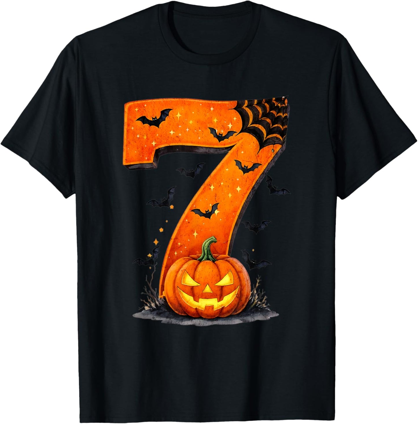 Fun Six Seven 6 7 Meme Design Couples Halloween T-Shirt - T-Shirt | Black