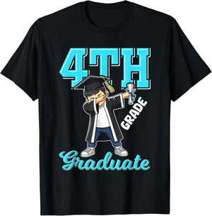 4th Grade Graduation 2026 Dabbing boy Class 26 Graduate T-Shirt - T-Shirt | Black