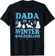 Dada in a Winter Onederland Birthday Boy Arctic Animals T-Shirt - T-Shirt | Black