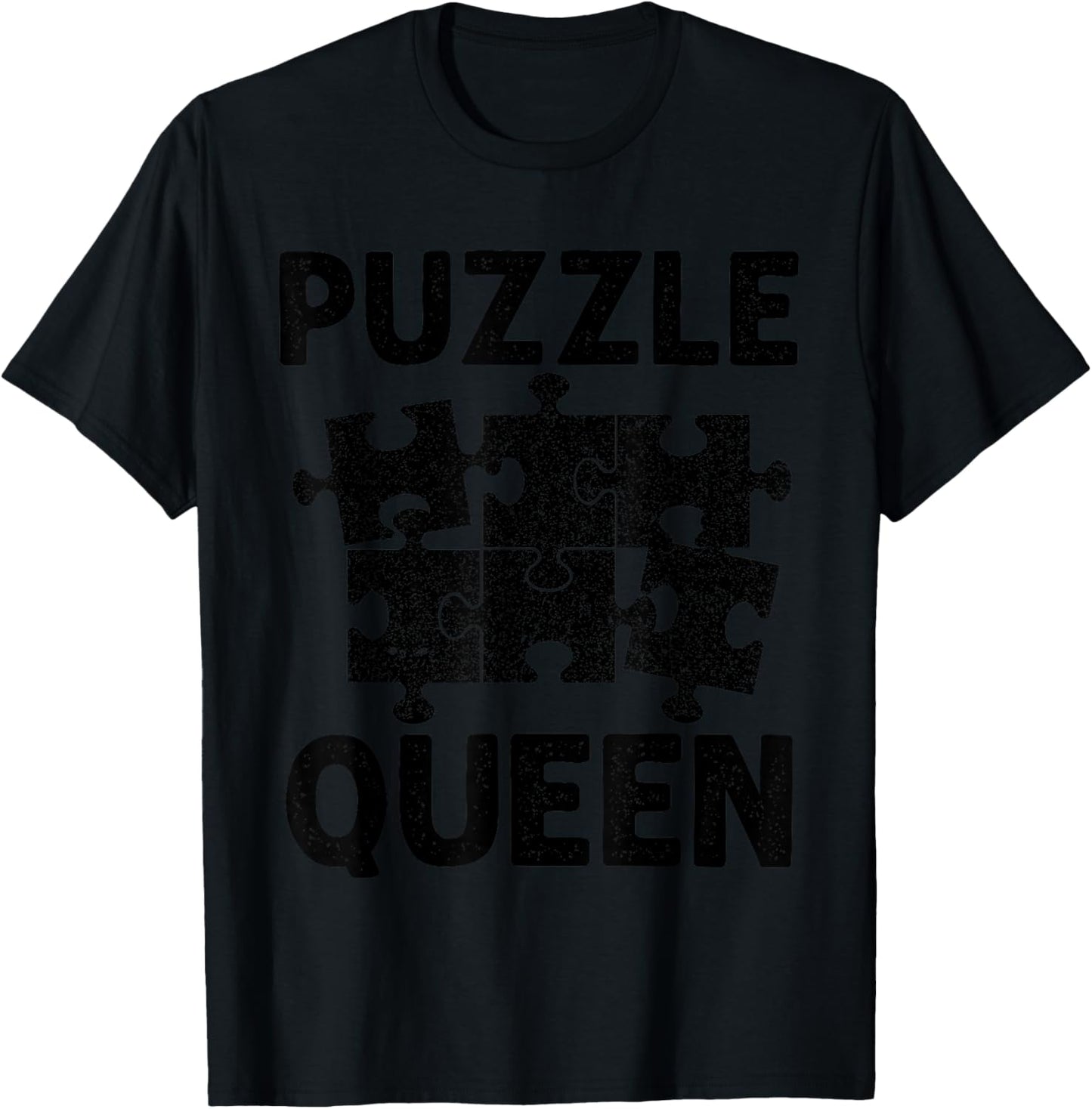 Cool Puzzle Design Girls Jigsaw Lover Puzzle Piece T-Shirt - T-Shirt | Black