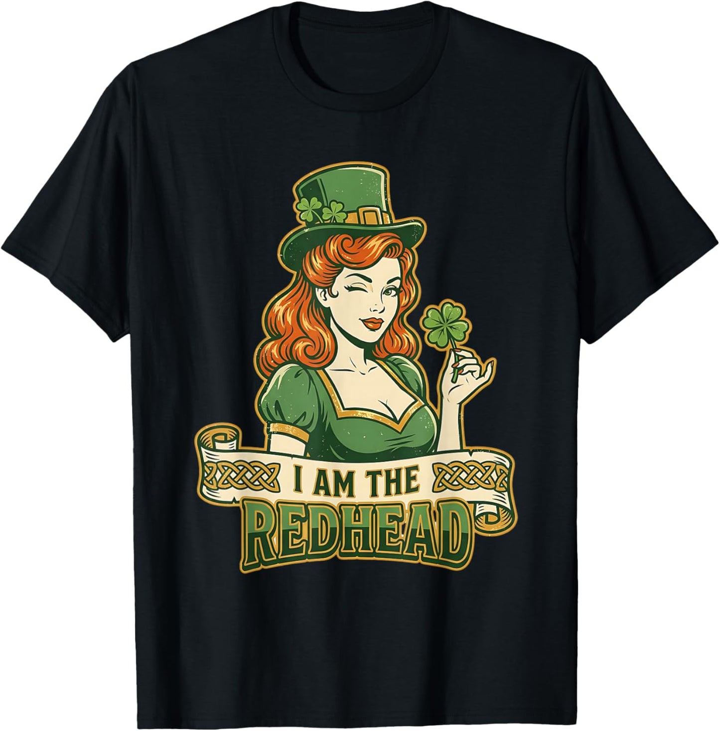 I Am The Redhead Pinup Girl Dibs On The Red Head T-Shirt - T-Shirt | Black