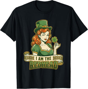 I Am The Redhead Pinup Girl Dibs On The Red Head T-Shirt - T-Shirt | Black