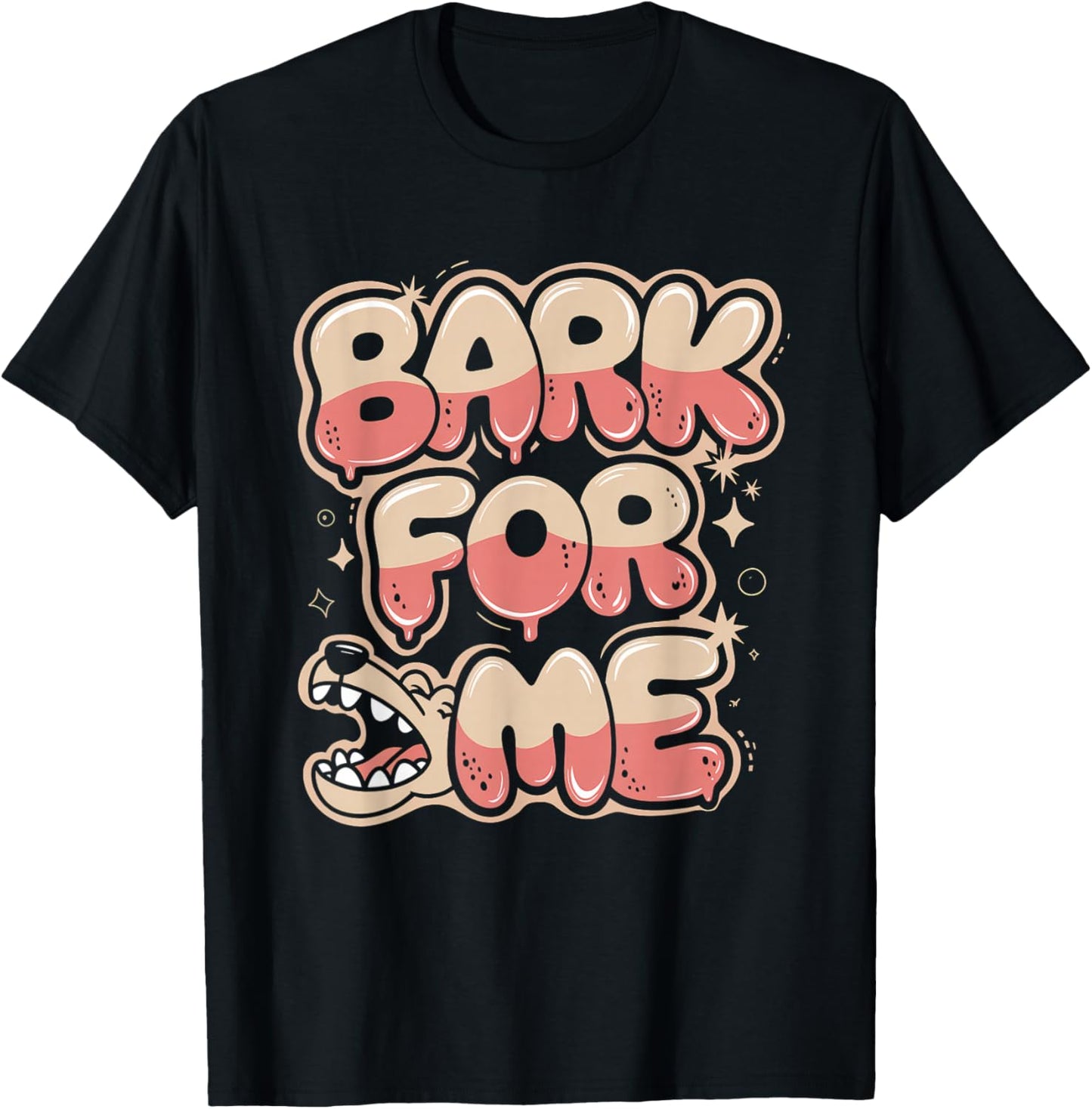 Bark for Me Fierce Dog Blackletter Aesthetic T-Shirt - T-Shirt | Black
