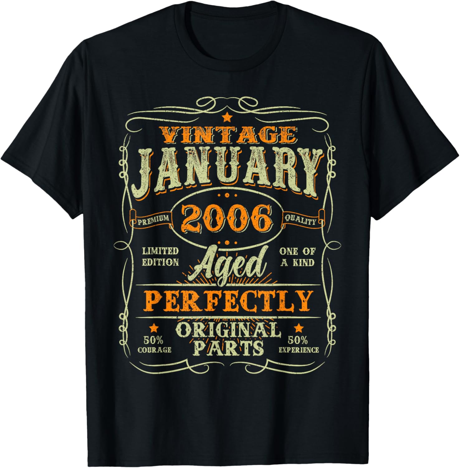 Legend were Born in January 2006 Vintage 20th Birthday Boys T-Shirt - T-Shirt | Black