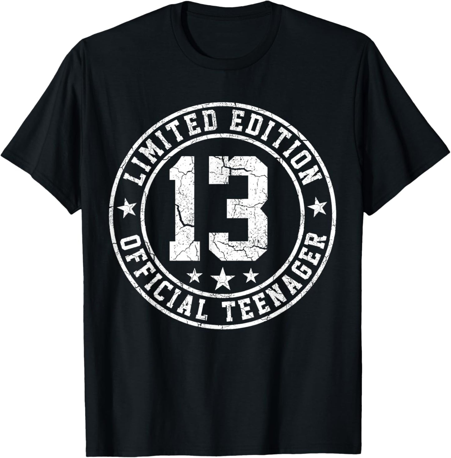 13th Bday Boys Official Teenager Limited Edition Birthday T-Shirt - T-Shirt | Black