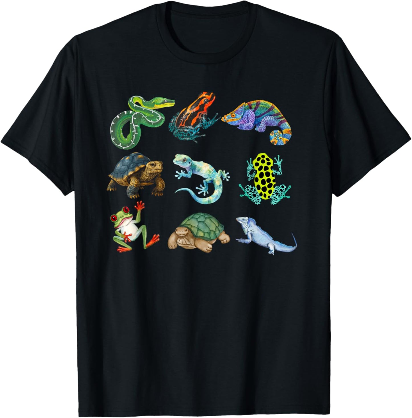 Reptile Lizards Snakes Shirt T-Shirt - T-Shirt | Black