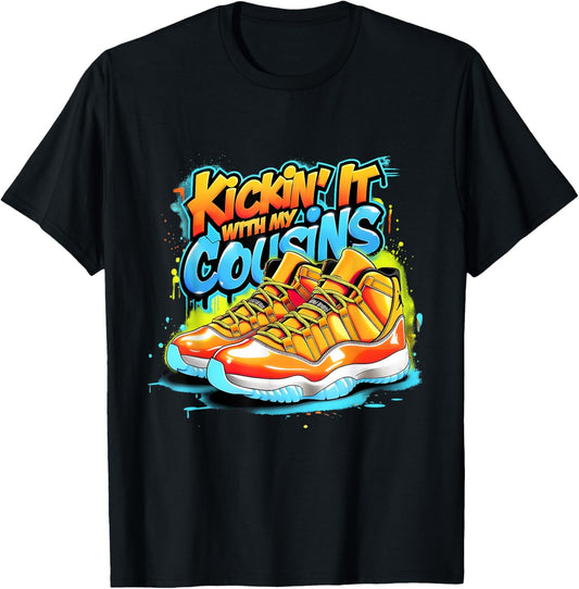 Kickin’ It with My Cousins Matching Family Reunion T-Shirt - T-Shirt | Black