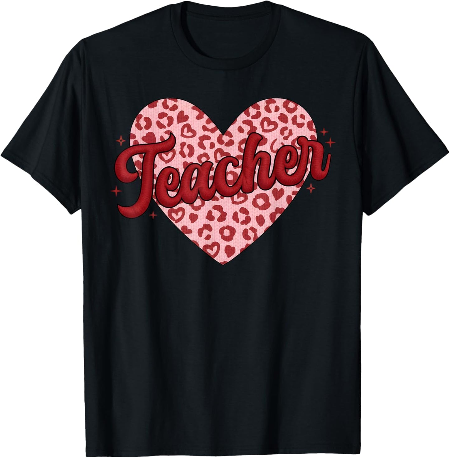 Teacher Valentine Heart Love Teaching Valentine's Women T-Shirt - T-Shirt | Black