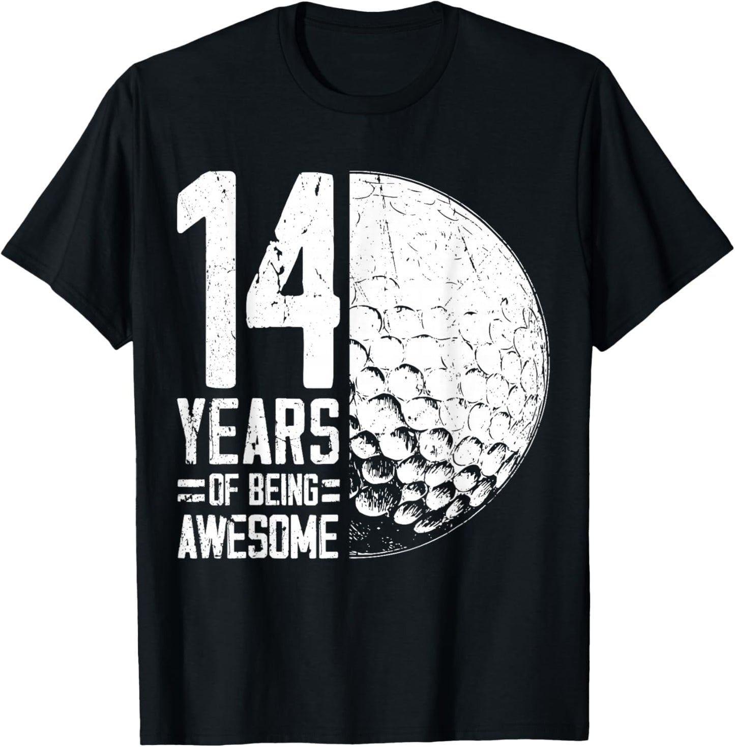 14th Birthday Boys Golf Player Golf 14 Years Old T-Shirt - T-Shirt | Black