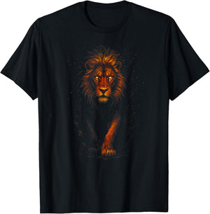 Lion - Artistic King of Animals T-Shirt - T-Shirt | Black