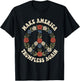 Make America Trumpless Again Patriotic Rose Peace Slogan T-Shirt - T-Shirt | Black