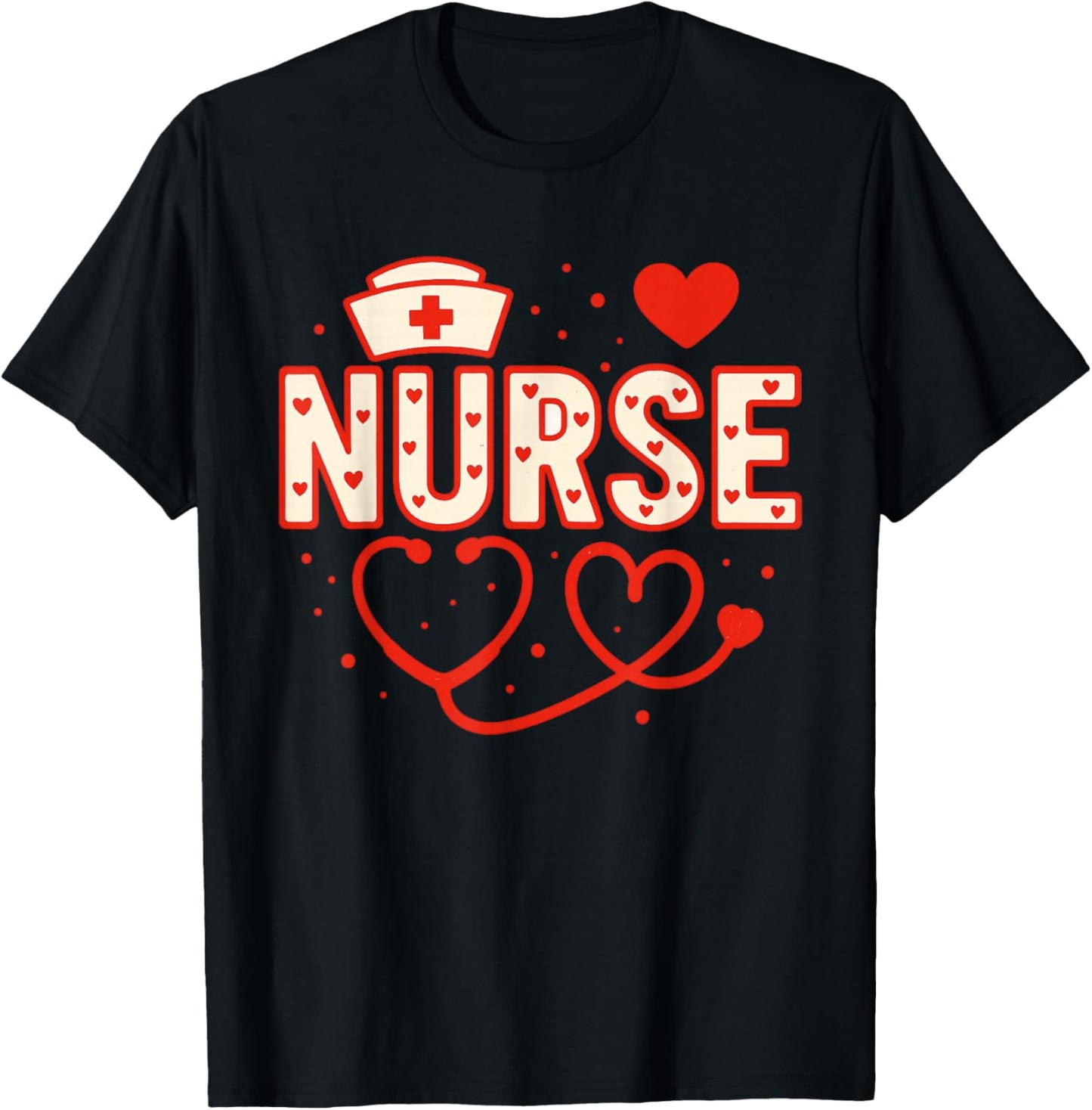Nurse Valentines Day Valentine Scrub Top Women Scrubs Nicu T-Shirt - T-Shirt | Black